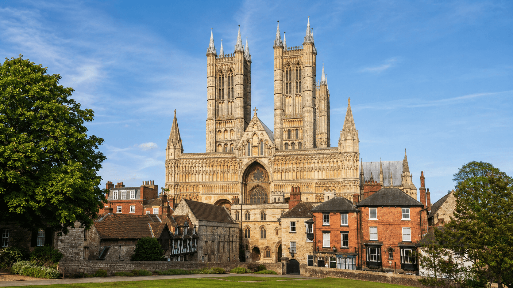 Lincoln Cathedral and the surrounding city